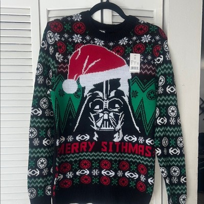 XL Star Wars Darth Vader Christmas Sweater - Black, Red, Green