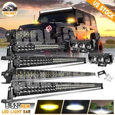 4814242833424850 Straight Led Light Bar Spot Flood Work Driving 4wd Ute