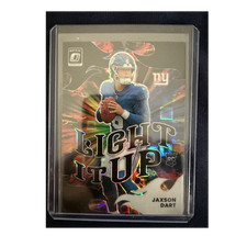 2025 Panini Donruss Optic Jaxson Dart Giants Light It Up #3 Black /149 RC