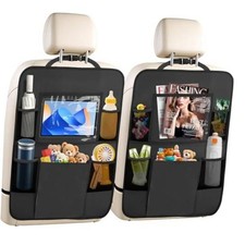 2 Pack Car Backseat Organizer with Touch Screen Tablet Holder,6 Storage