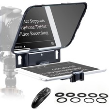 Desview T3 Portable Teleprompter for Camera Smartphone Tablet Prompter W/Remote