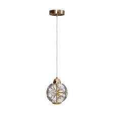 Crystal Globe Pendant Light E27 Vintage Gold Ceiling Lamp Fitting UK