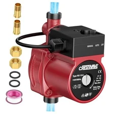 Hot Water Recirculating Pump, 125W 115V Automatic Circulation Auto/Mannual