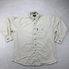 Chaps Ralph Lauren Cream Button Down Shirt Men  s 16  32/33 Cotton