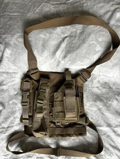 British Army Afghan Used Blackhawk MOLLE Leg Panel In Tan With Holster & Pouches