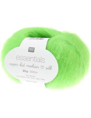 Rico Design  Ballote Essentials Super Kid Mohair Loves Silk neon-grün