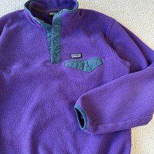 Patagonia Girls XL 14 Pink Synchilla Snap-T Fleece Pullover Sweatshirt Jacket