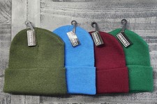 Original Brand NWT 100 Acrylic Colorful Beanies Lot of 4 One Size Fits All