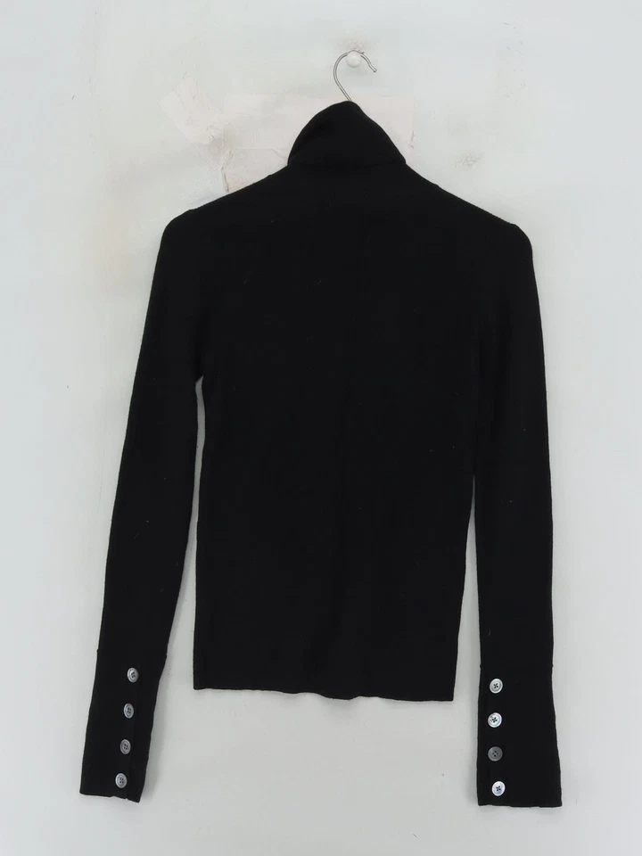 Farhi Women's Jumper S Black Wool with Nylon, Cashmere Roll Neck Pullover - Изображение 2 из 4