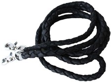 3/8" x 7'- 8' Horse Horse Western Purple Leather Round Braided Roper Reins 6652