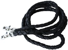 3/8" x 7'- 8' Horse Horse Western Purple Leather Round Braided Roper Reins 6652