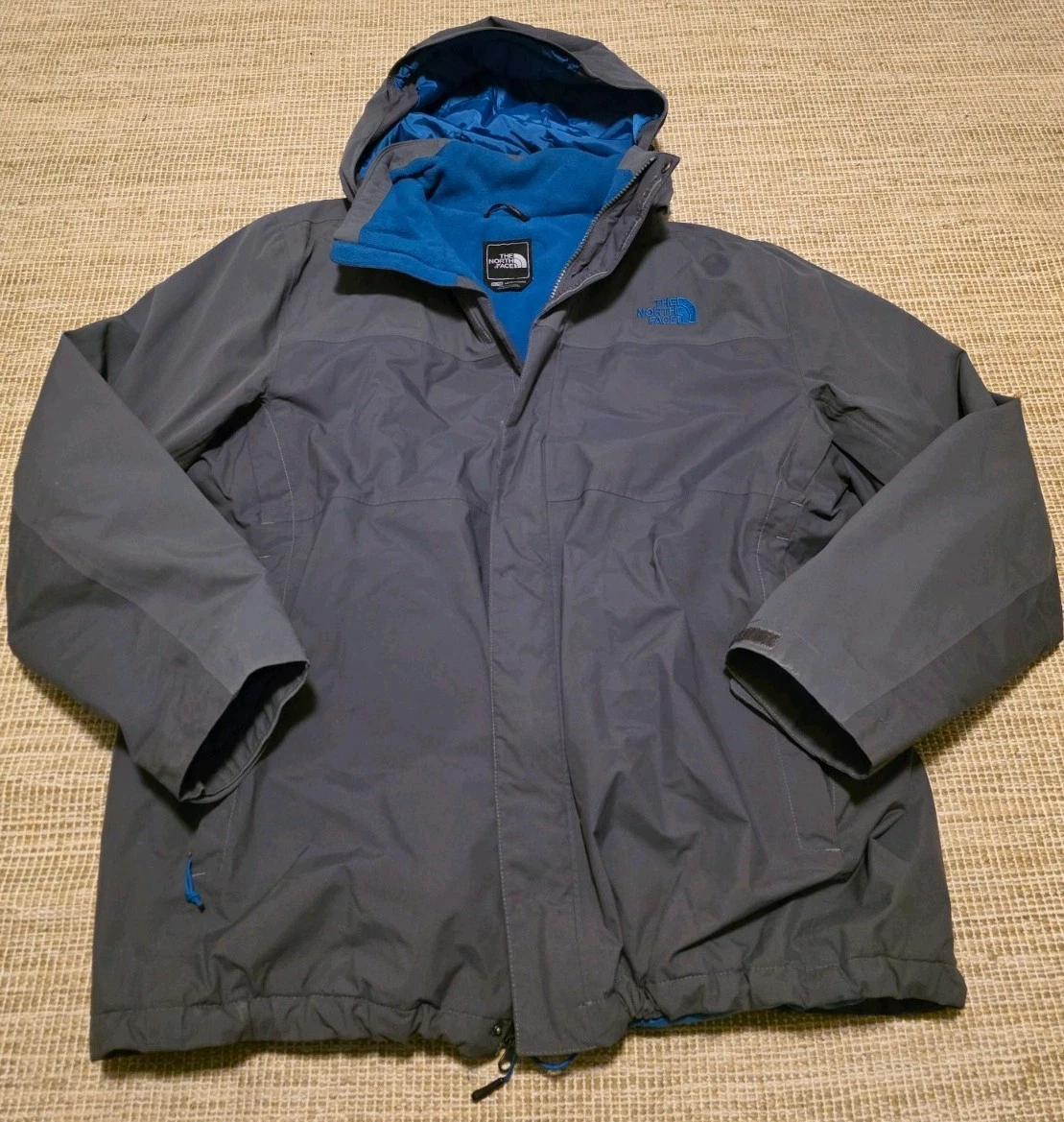 The North Face Hyvent Inlux Insulated Ski Jacket Men's Size Xl Gray/Blue