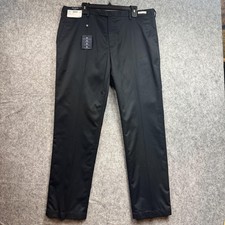 Jos. A. Bank Pants Mens 38x32 Black Traveler Cotton Dress Water Repellent