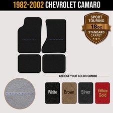 Sport Touring Vintage Script Logo Front Rear Floor Mats For 82-02 Camaro Aai