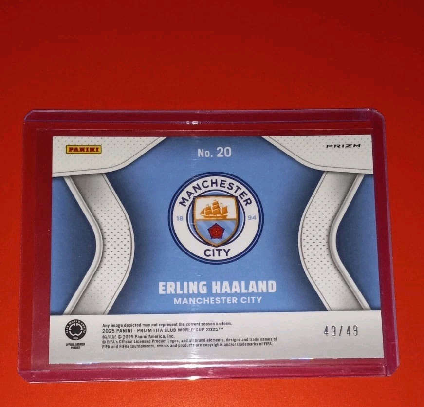 Erling Haaland 2025 Panini Prizm FIFA Club World Cup Contenders Purple 49/49 #20 view 4
