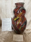 FENTON LIMITED DAVE FETTY CRAYON VASE - LE 695/750 - GORGEOUS!!