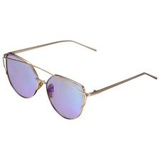 Sunglasses for Women, White Copper  AC Resin Metal Colorful Frog Colorful Green