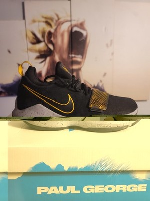 Nike PG 1 Paul George Black University Gold 878627-006 Low Top Lace Up Men s