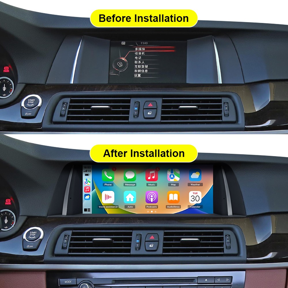 Display schermo multimediale auto 10,25 wireless Carplay BT NBT per BMW Serie 5 F10 F11 foto 2