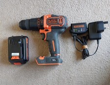 BLACK+DECKER 18V Lithium-Ion Cordless Hammer Drill BDCHD18 - Excellent Condition