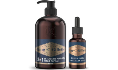 King C. Gillette MEN'S BEARD KIT30 und 350 ml, für komplettes Rasierset