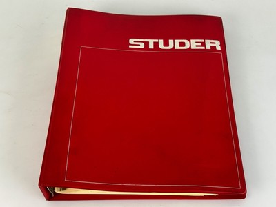 Original Service Manual for Studer A80 R Tape Recorder (English + German)
