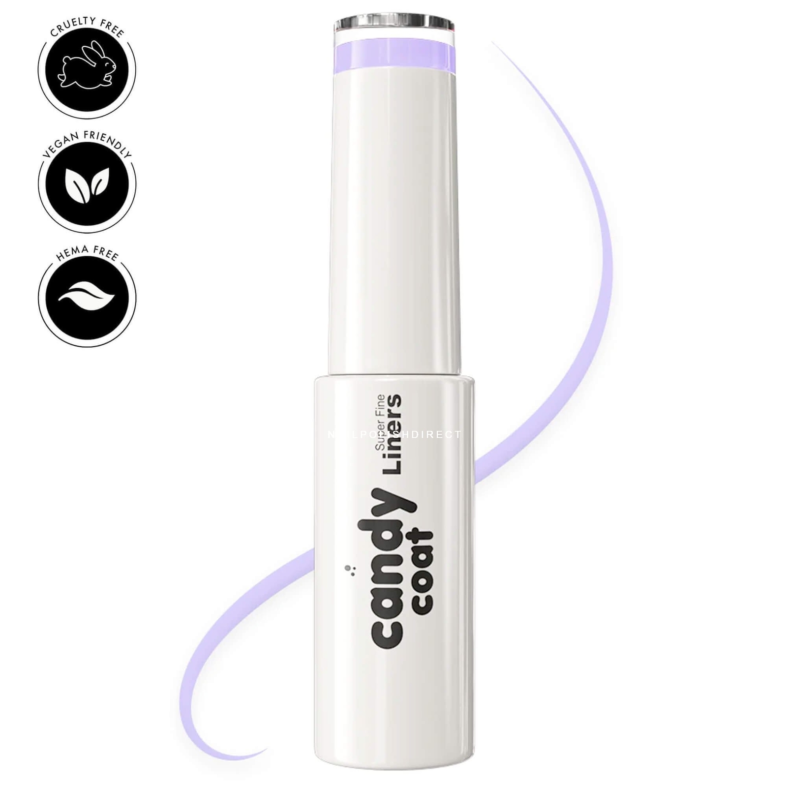 Candy Coat Hema Free Gel Nail Art Liner - Lilac 10ml