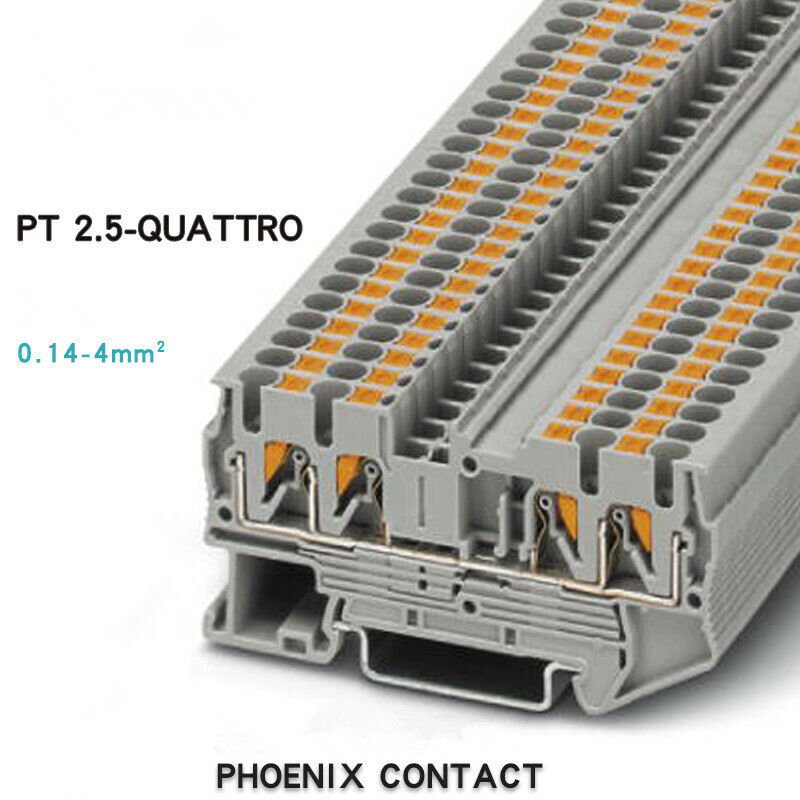 50PCS/BOX New Phoenix Contact PT 2.5-QUATTRO 3209578 Terminal Plugin Guide Rail