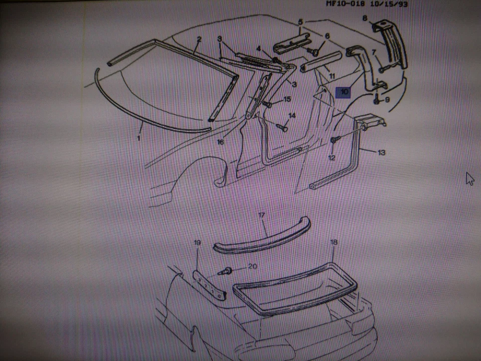 94-02 Camaro Firebird Convertible Pasajero Trasero Cristal Restripa 10324744 Foto 4 de 4