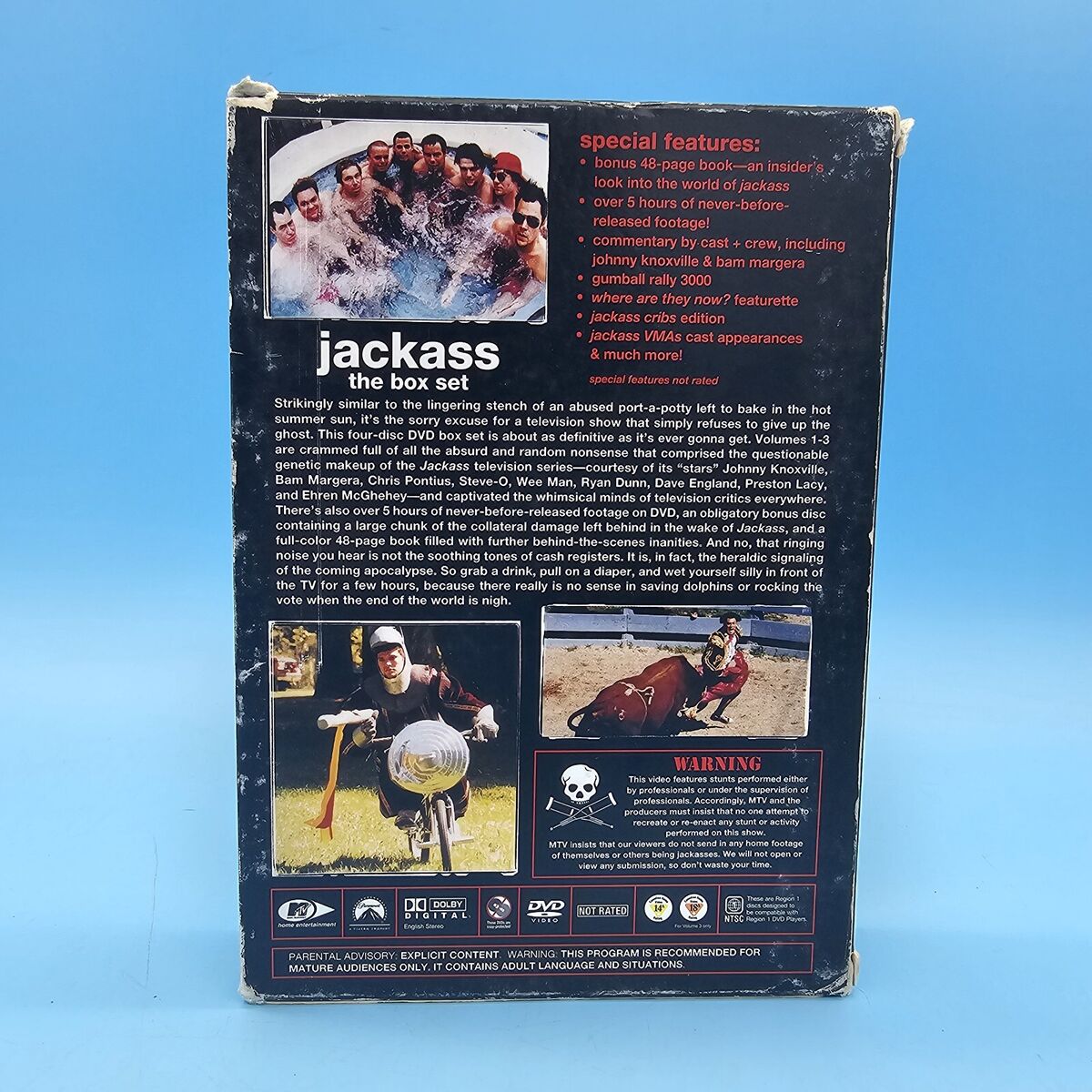 JACKASS - The Box Set - 4 Disc Set- Complete Box Set DVD JACKASS - The Box Set - 4 Disc Set- Complete Box Set DVD