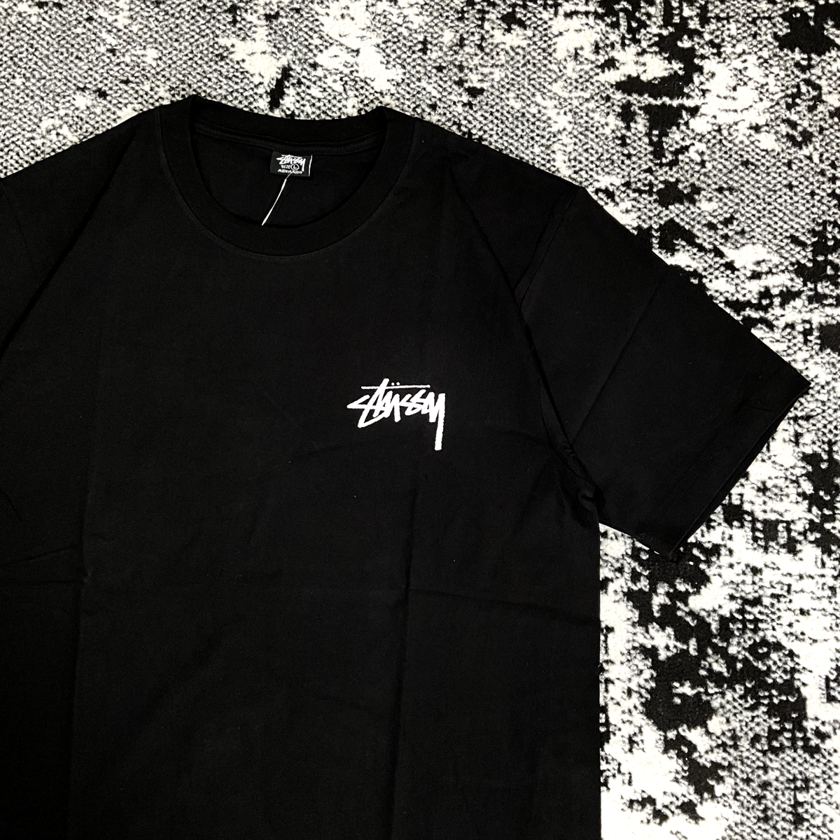 STUSSY FUZZY DICE TEE BLACK - SMALL | eBay
