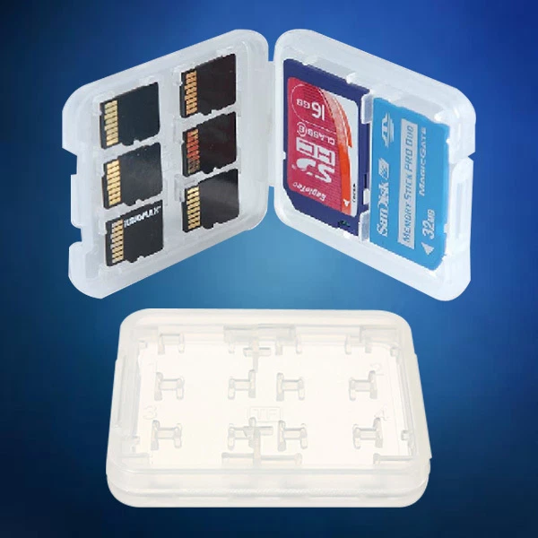 Custodia in plastica per schede di memoria Micro-SD SDHC TF MS otto in