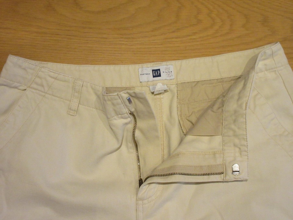 ladies Gap ivory white crop cotton trousers, size 12 eBay