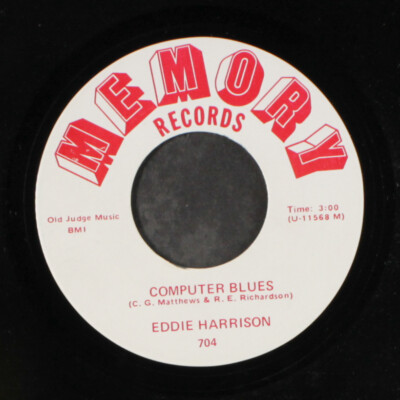 EDDIE HARRISON: computer blues / reaganomic fever MEMORY 7'' Single 45 RPM