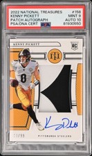 2022 National Treasures Kenny Pickett True RPA RC PATCH AUTO/99 PSA 9 & 10 POP 1