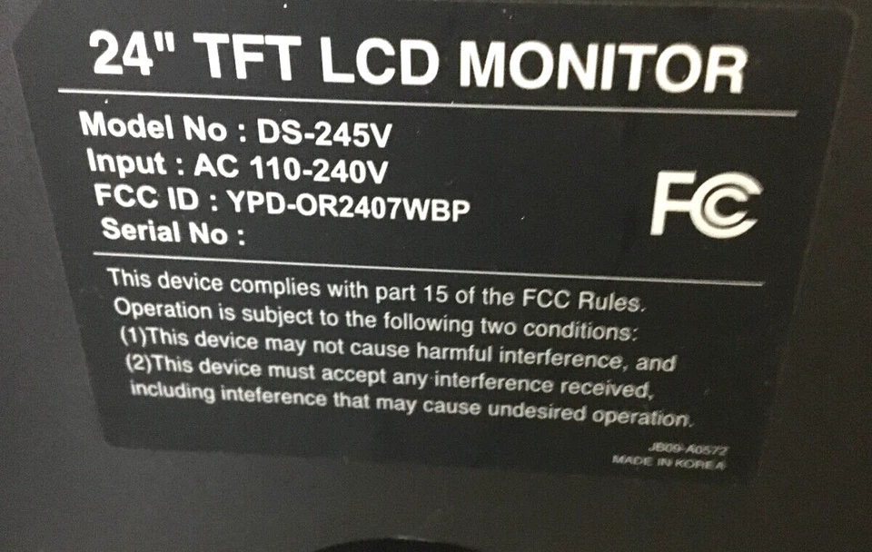 DoubleSight Displays 24" TFT LCD Monitor DS-245V Working - Image 2 of 4