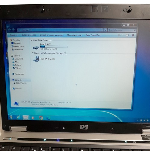 HP Elitebook 6930P Laptop, Windows 7 Professional, 160 Gb Hard Drive + Charger - Afbeelding 8 van 12