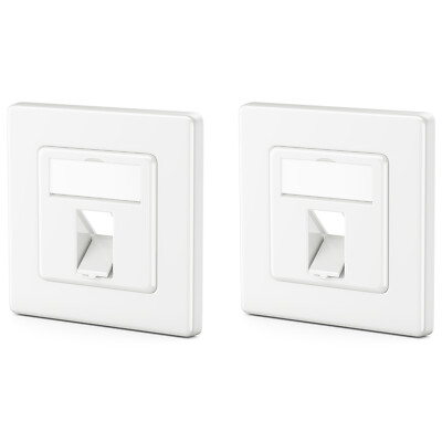 2x Netzwerkdose 1 Port für Keystone Jack Modul Netzwerk Datendose LAN Unterputz