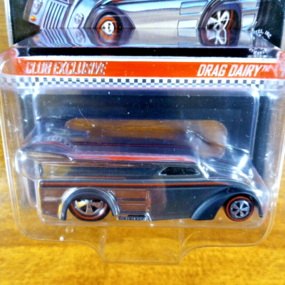 Hot Wheels RLC Drag Dairy 78/3000 Chrome Black Redline 2014 Club
