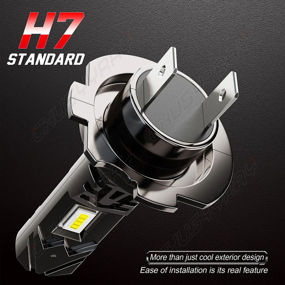 Para Kawasaki Ninja 1000 ZX1000 2011-2016 2 piezas H7 LED Faros Bombillas 6000K Blanco Foto 4 de 4
