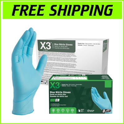 Versatile Light-Duty Blue Nitrile Gloves - Safe for Food Prep & Cleaning Tasks