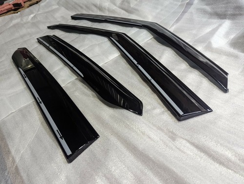 Fit For 2019-on Venue QX SUV Window Visor Weather Shield with Chrome Strip PMMA - Picture 6 of 6
