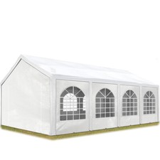 Tendone per Feste 3x8 m, Gazebo PE 450 N, bianco