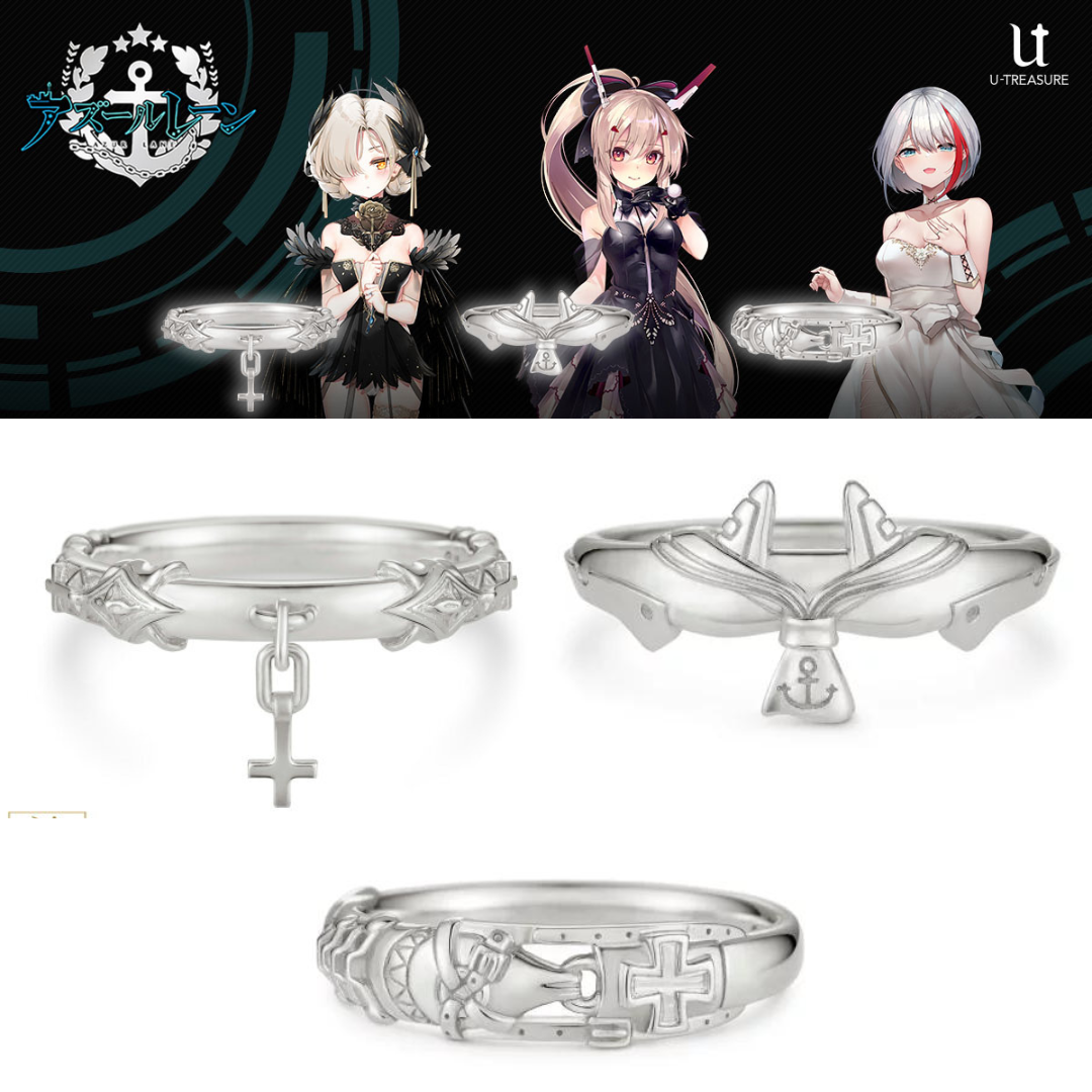 Azur Lane Motif Ring with Acrylic Stand Silver 925 Sheffield 