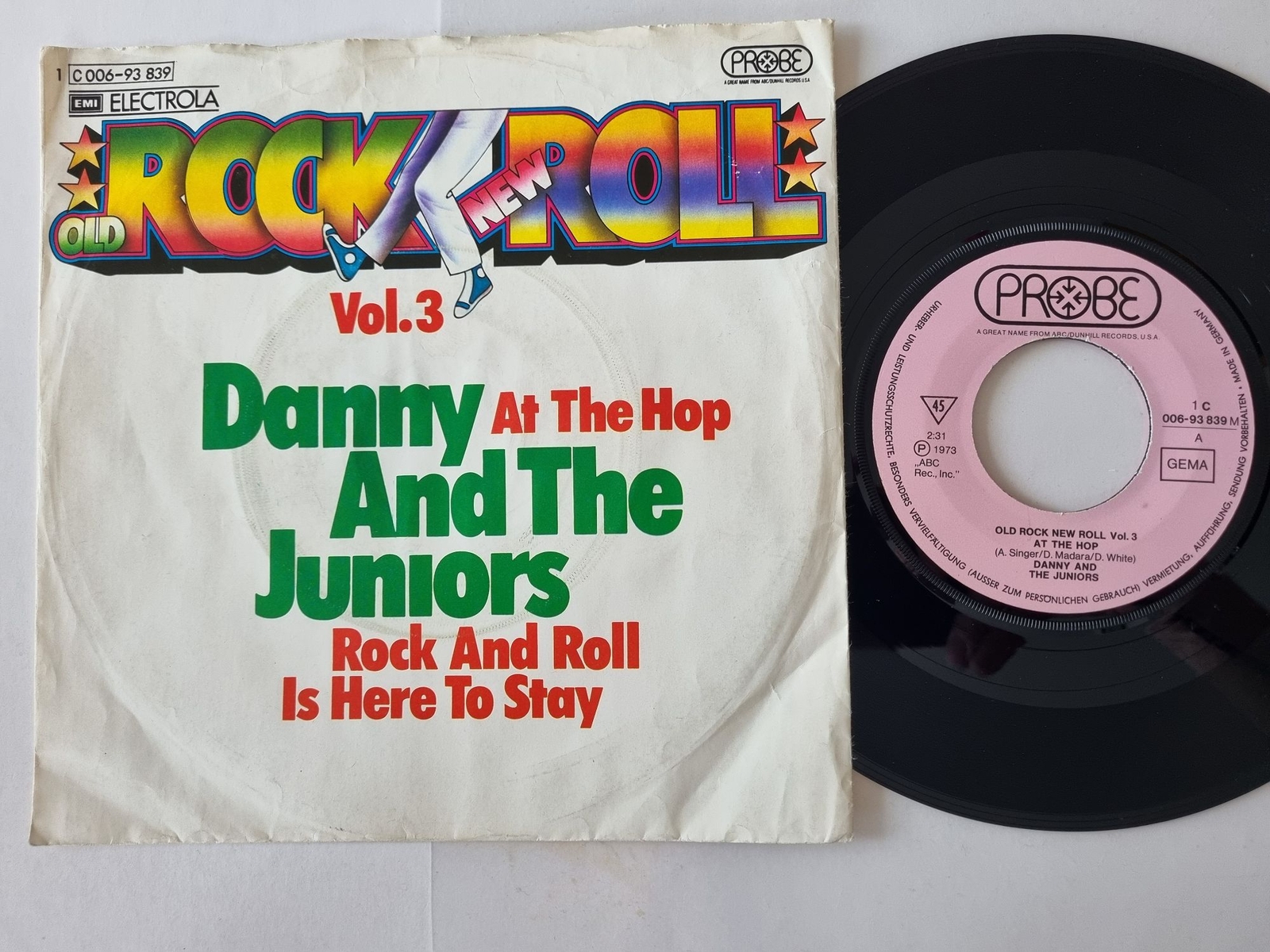 Danny and the Juniors - At the hop/ Rock and roll is here to stay 7'' Vinyl