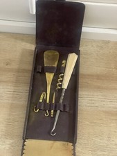 Vintage Men s Shoe Travel Kit Pouch - w/ Shoe Horn Assorted Pieces