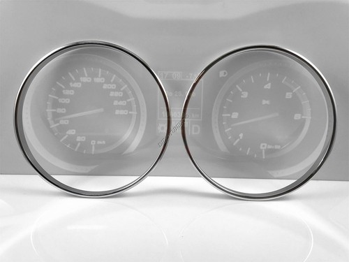 Fits Alfa Romeo 159 2008-2011 2-Teilig Poliert Aluminium Tachoringe Tacho Ring - Imagen 2 de 12