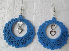 Laser Cutout Flowered Dangle Hook Earrings 7 Pretty Colors U-Pick Color  Style