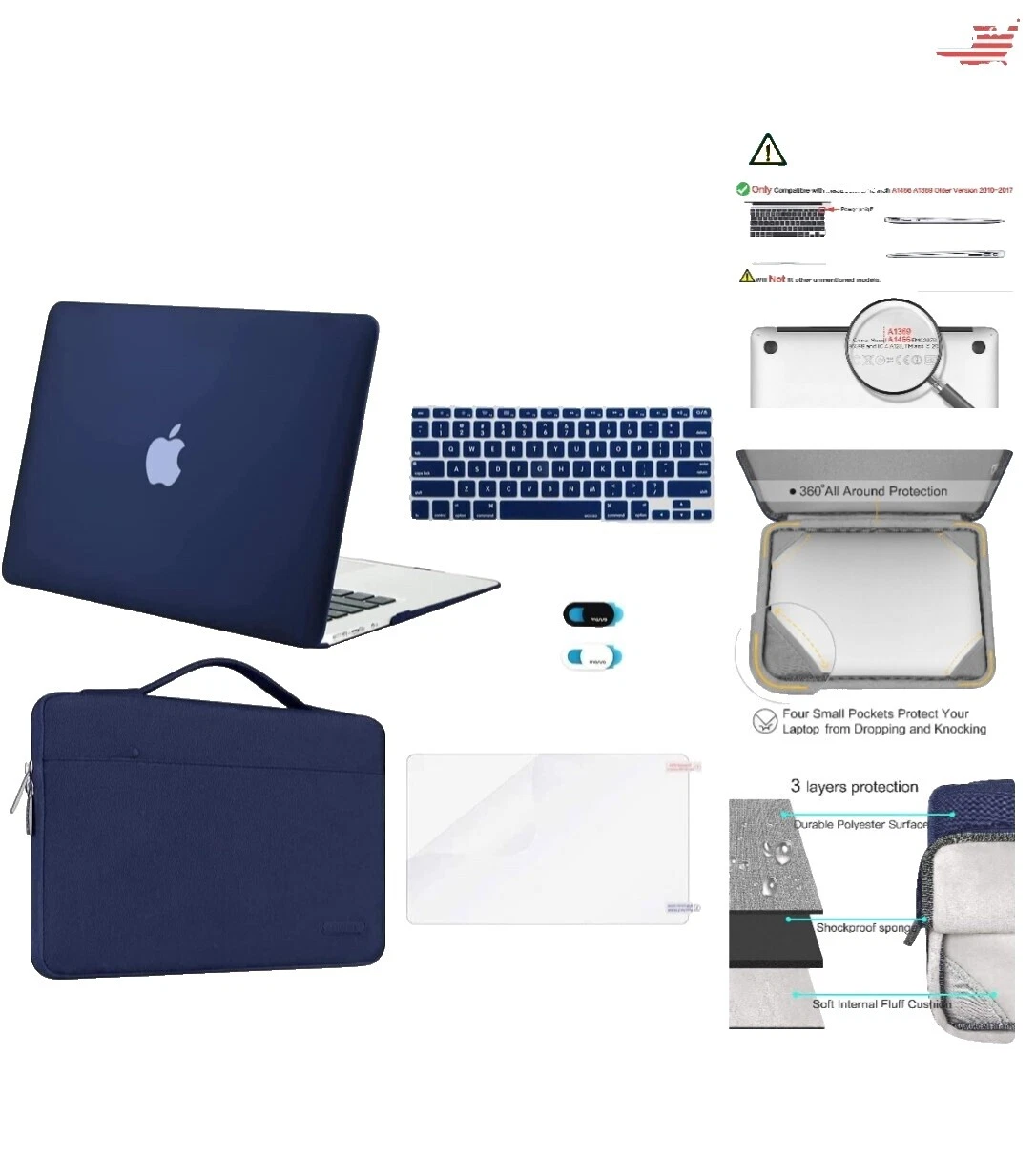 Estuches y bolsos para portátil de aluminio para Apple MacBook Air