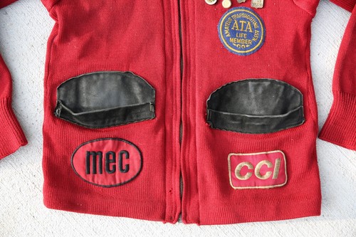 Vintage Hunting Trap Shooting Field Sporting Sweater Jacket mens size 36 patches - Picture 2 of 13
